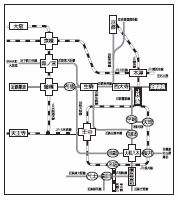 [会場周辺鉄道運行図]